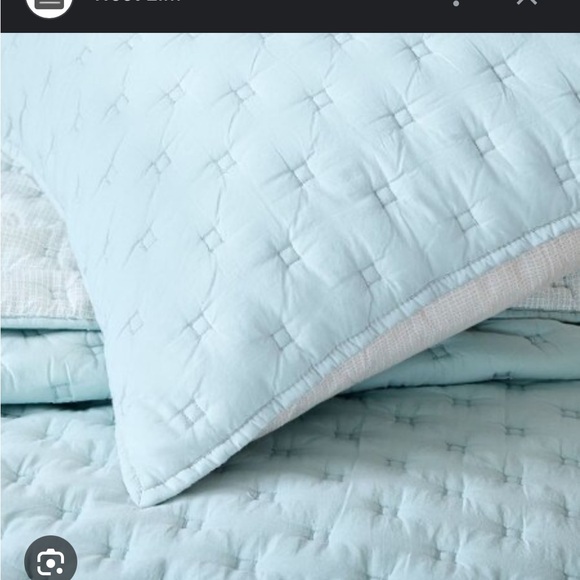 POTTERY BARN KIDS Modern Baby *Standard* Sham Blue Square Stitch PBK - Picture 1 of 7